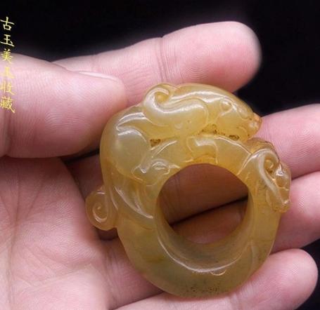 Jual Jade Jade Old Objects Hand Pieces Pixiu Ring Thumb Ring