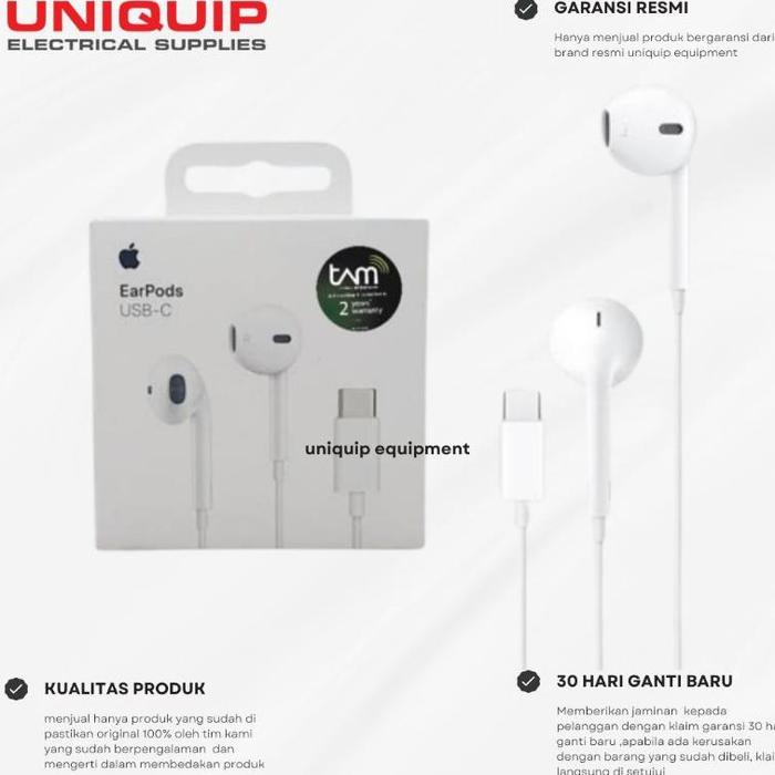 Gambar Apple Earphone lightning connector earphone mic audio heandfree headphone ORIGINAL Original Ready Langsung Kirim - Earphone type-c dari Gudang-Headset undefined Tokopedia