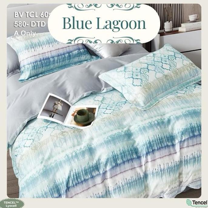 Gambar Sprei Saja Size 200X200 Tinggi 40Cm - Tencel(Tm) Lyocell 60S King Size Bantal Sarung Guling Co - Blue Lagoon, 200x200x40 dari ipoycp undefined Tokopedia