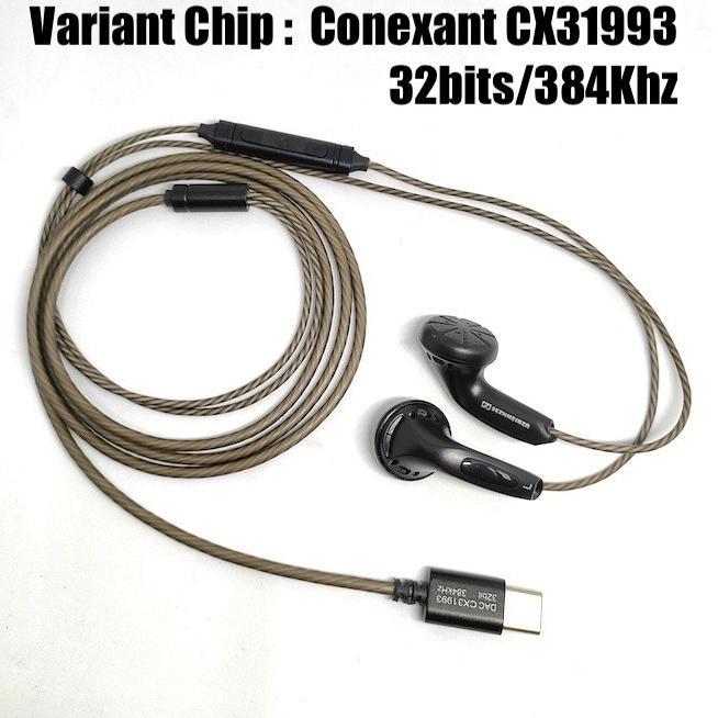Gambar Custom Sennheiser Earbud Type C Jack Headset CX31993 HiFi Earphone Original Ready Langsung Kirim - CX31993 32bits dari Gudang-Headset undefined Tokopedia