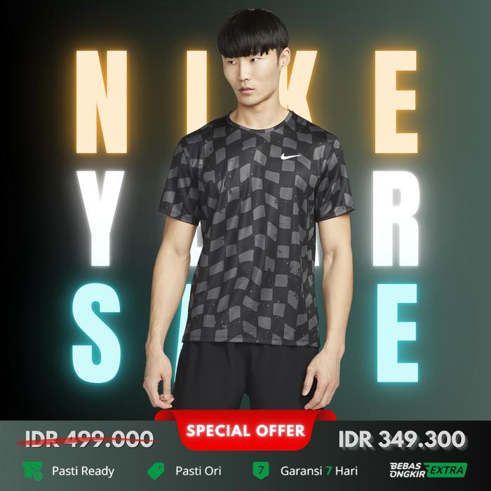 Kaos Nike Dri-FIT Men's Miler Short-Sleeve Running Top Anthracite S