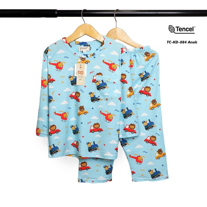 Gambar GREET NIGHT WEAR - PIYAMA PANJANG PANJANG TENCEL ANAK MIX TC-KD PTP 04 - TC-KD-084, SIZE 6 dari greetnightwear undefined Tokopedia