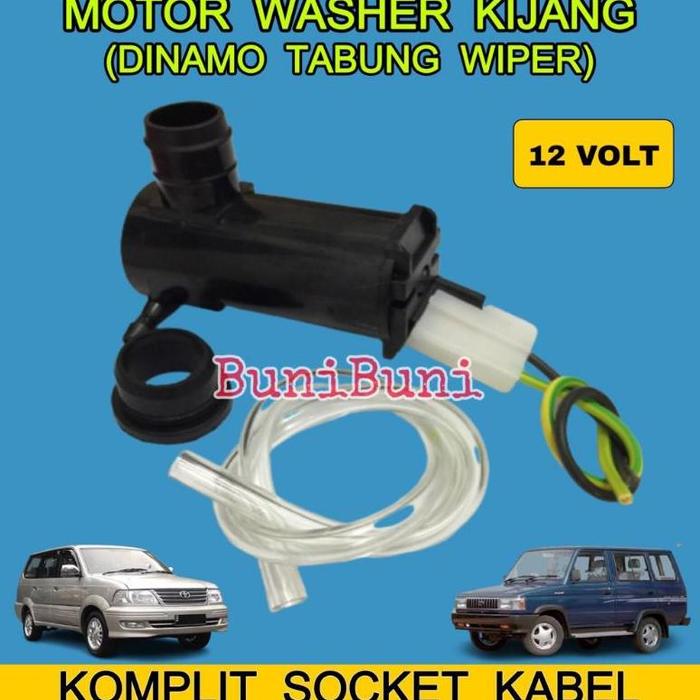 Gambar Kekinian Motor Washer Dinamo Air Wiper Mobil Kijang Lama / Super 5K Grand Rover / Kapsul 7K Efi Komplit Socket Kabel Viral - #NAME? dari Loretta StoreID undefined Tokopedia