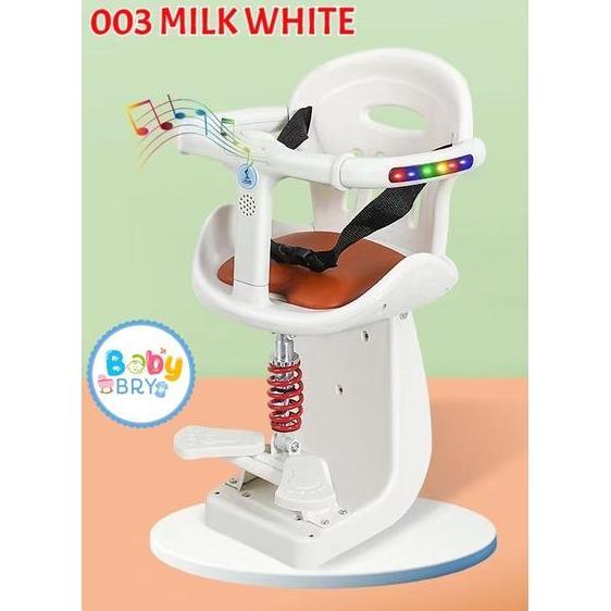 Gambar KURSI BANGKU BONCENGAN ANAK DEPAN SEPEDA LISTRIK - 003 Putih Susu dari Berkah Wijaya_1 undefined Tokopedia