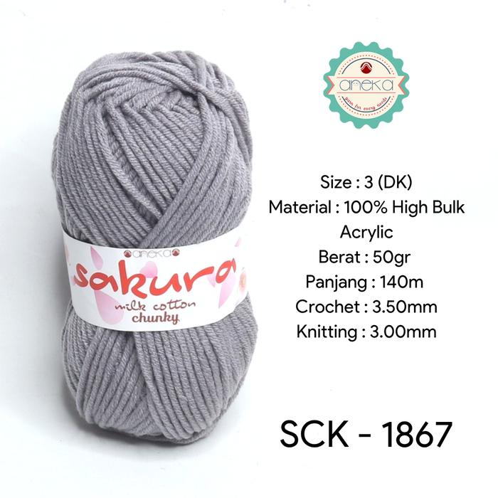 Gambar benang rajut katun susu / milk cotton import 5 ply - 3 - 1867 dari AliciaYarns undefined Tokopedia