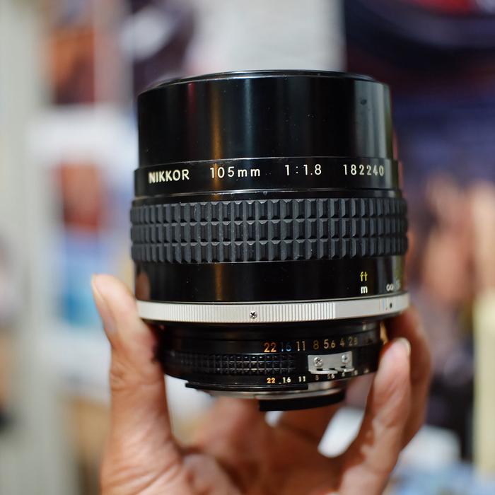 Nikkor 105mm F1 Jual Lensa Manual Nikkor 105mm F1,8 Ais Kota Bandung