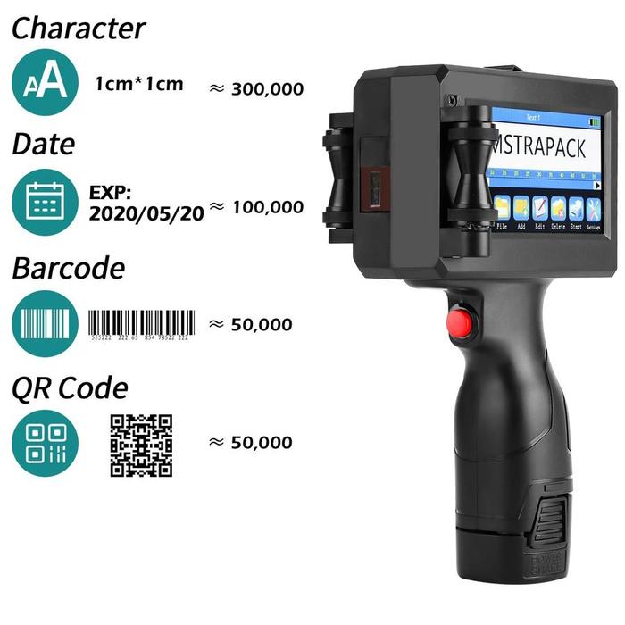 Gambar Mesin Coding Expired Date Logo Portable Handheld Printer Inkjet PIG600 dari FiGi Retail & Grosir undefined Tokopedia