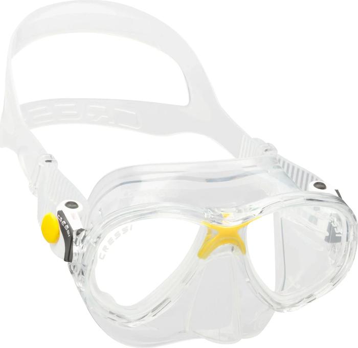 Gambar Cressi MAREA JR Kids Snorkeling Diving Mask Boys Girls Tempered Glass Lens 2 Window Goggles for Children - CLEAR YELLOW dari Cahaya Utama Corp undefined Tokopedia