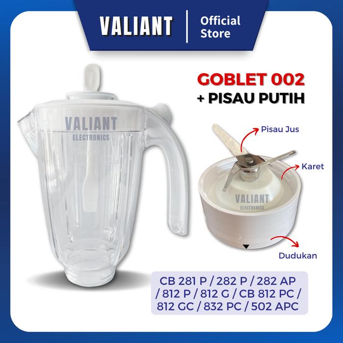 Gambar Cosmos Gelas Jus Blender / Jar Anti Pecah / Tabung – Goblet 002 - Goblet+ P Putih, Packing DOUBLE dari Valiant Electronics TOP undefined Tokopedia