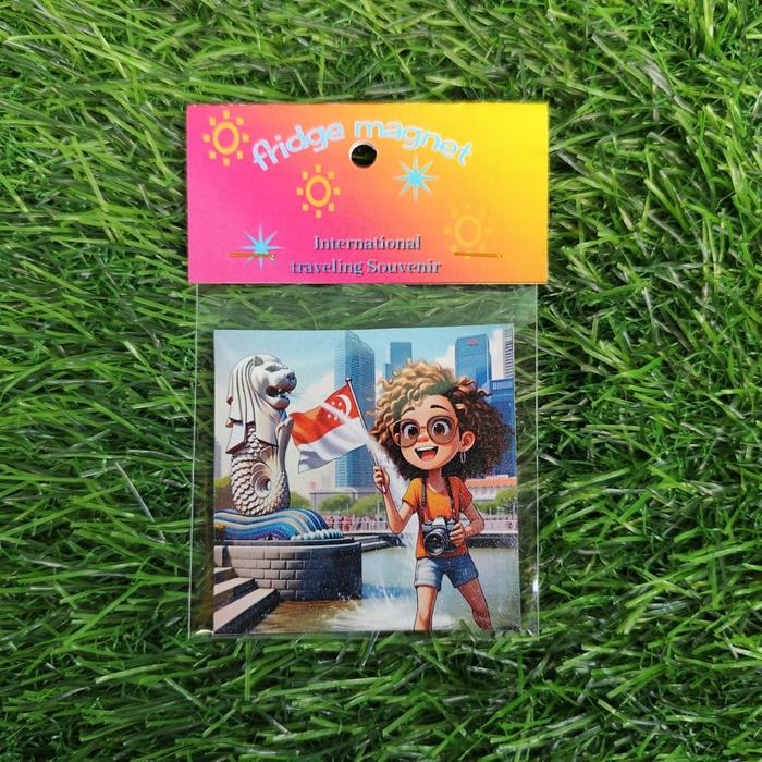 Gambar Magnet Tempelan Kulkas Singapura souvenir Oleh-Oleh Singapore - Souvenir Unik & Praktis - anime dari Glowing family undefined Tokopedia