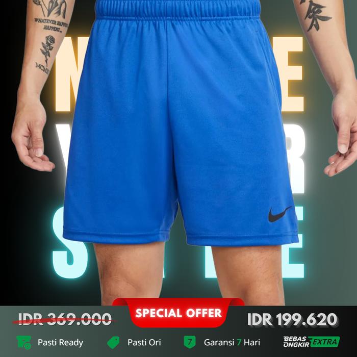 Promo Nike Celana Pendek Pria Mesh Training Shorts Blue XL
