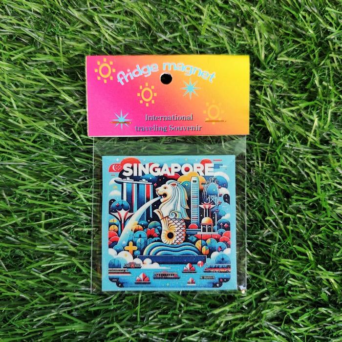 Gambar Magnet Tempelan Kulkas Singapura souvenir Oleh-Oleh Singapore - Souvenir Unik & Praktis - Singapore dari Glowing family undefined Tokopedia