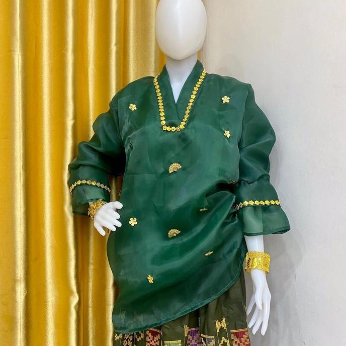 Gambar MALEBBI BAJU ATASAN/BAJU BODO ORGANZA MODERN - HIJAU BOTOL dari zaylstore293 undefined Tokopedia