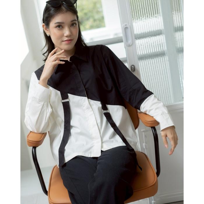 Gambar EGLEA SHIRT | ATASAN WANITA | KEMEJA Myrubylicious - balck bw dari MYRUBYLICIOUS COLLECTIONS undefined Tokopedia