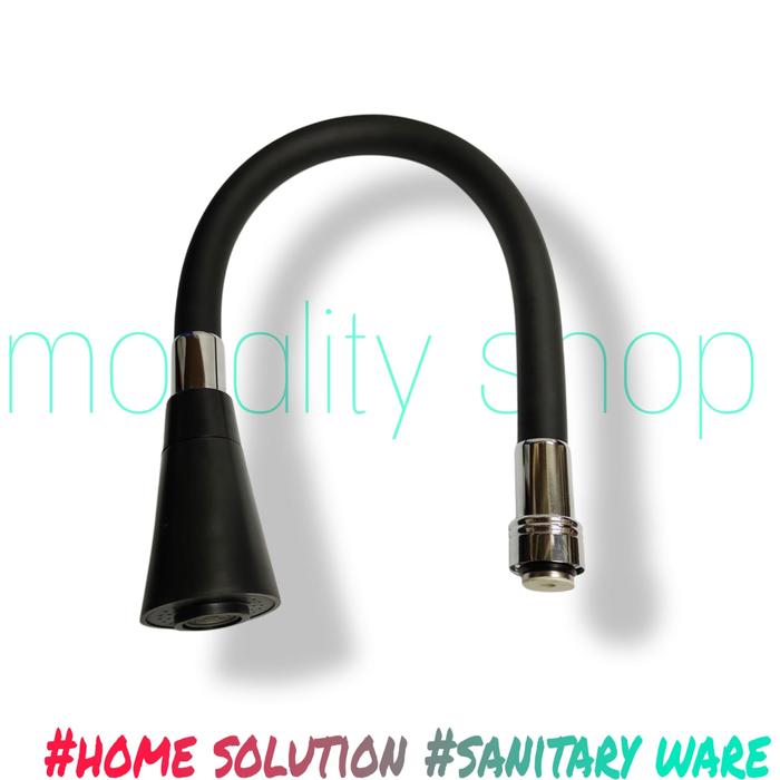 Gambar Flexible trompet hitam kran dapur TB50-Head Leher sambungan part keran - TB50 25mm dari Morality Shopping undefined Tokopedia