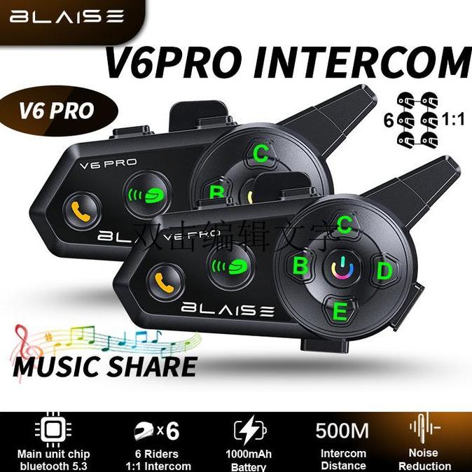 Jual BEST !!! BLAISE V6 PRO Motorcycle bluetooth Intercom Helmet