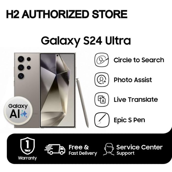 Gambar Samsung Galaxy S24 Ultra 5G 12/256GB - Gray dari H2 Samsung Authorized undefined Tokopedia