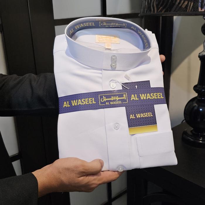 Gambar JUBAH AL-WASEEL WOLL IMPORT./GAMIS DEWASA/JUBAH IMPORT - 56/22, Putih dari Kinalio Store undefined Tokopedia