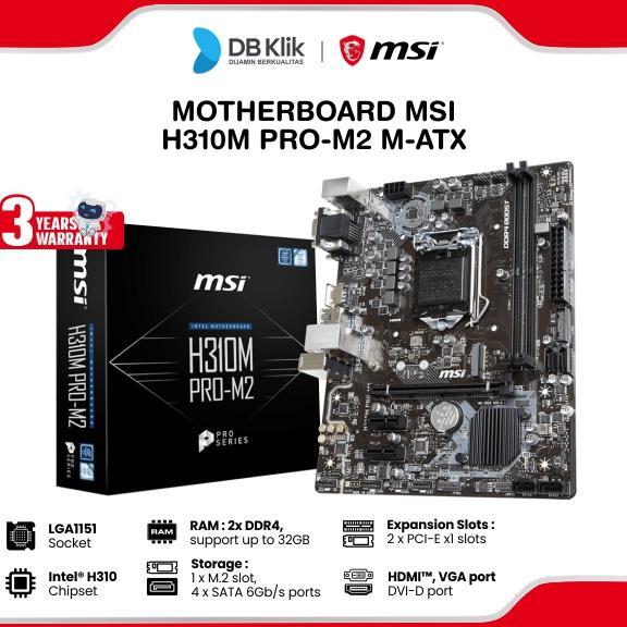 Msi H310m Pro M2 Plus Intel H310 Msi M2 Plus Motherboard H310m Pro