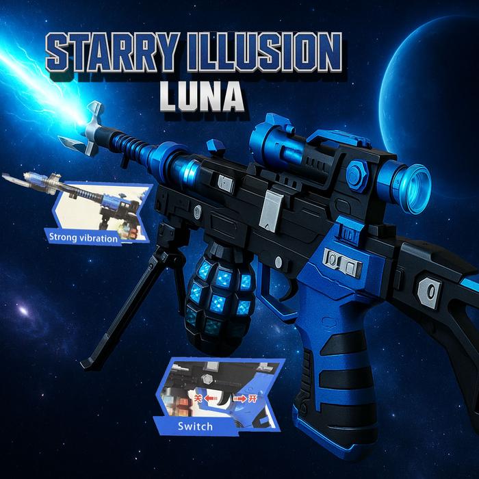 Gambar Mainan Tembakan Starry Illusion Luna Vibration Bergetar Suara dan Lampu Full Force burst dari Toko Mainan Murah Indonesia undefined Tokopedia