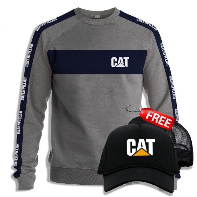 Gambar ZYDAN STORE. Jaket Sweatshirt Caterpillar All Size - S M L XL XXL - Misty Navy, M dari ZYDAN STORE. undefined Tokopedia
