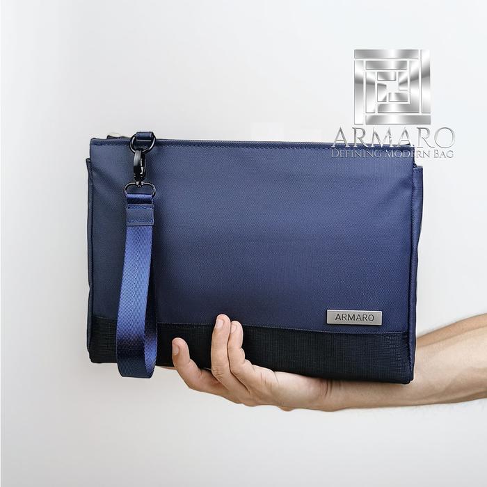 Gambar Tablet Sleeve - Tas / Clutch Multifungsi Dengan Lapisan Busa - ARMARO - R-ZO Series - Ver.745 - Dark Blue dari Armaro Bags undefined Tokopedia
