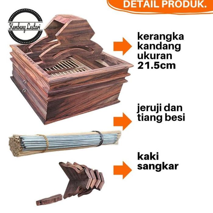 Gambar SANGKAR BURUNG PLECI PCMI KAYU SONOKELING - Mentahan dari blackliste undefined Tokopedia