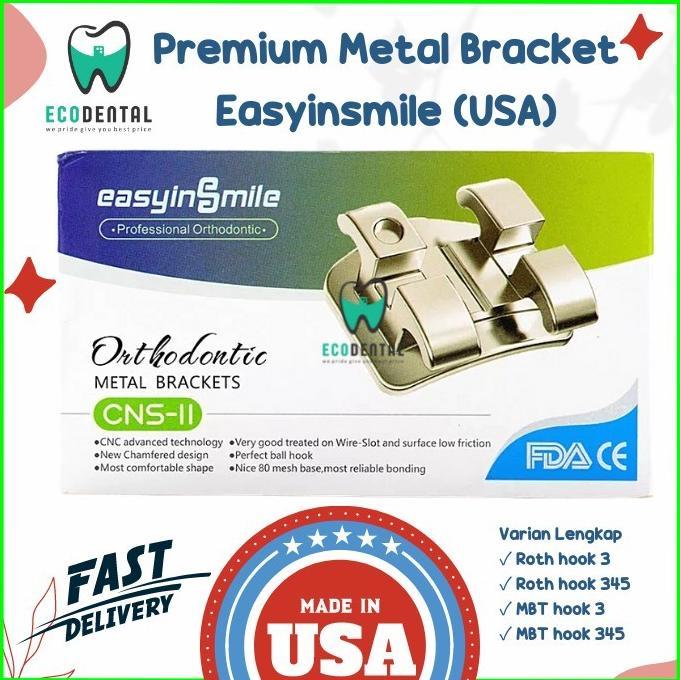 Gambar Behel Metal Bracket Orthodontic Premium Made in USA CNC Mini Roth MBT - MBT hook 3 dari Shiny Shop Jkt undefined Tokopedia
