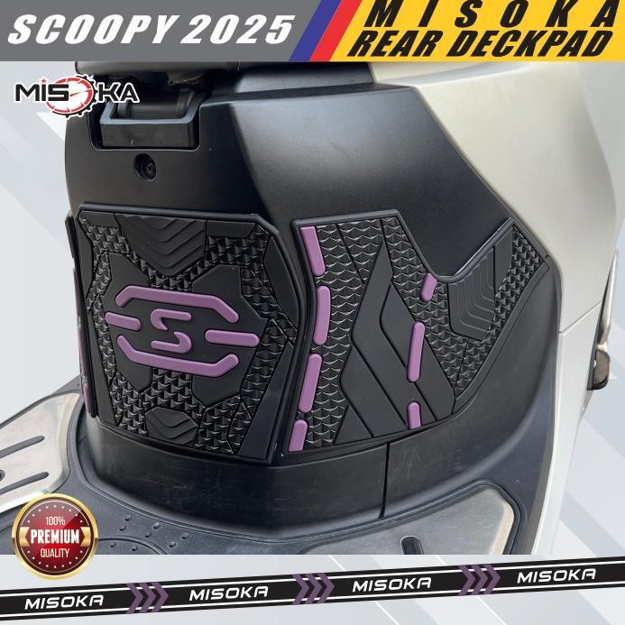 Gambar Misoka Rear Deckpad Cover Scoopy 2025 Rubber Karet Aksesoris Motor Honda - Hitam List Ungu dari Rexal Auto undefined Tokopedia