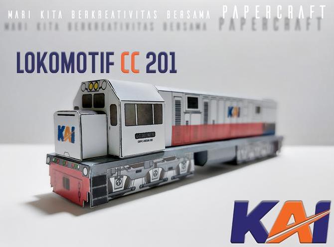 Gambar 3D Papercraft Kereta Api Indonesia Lokomotif CC 201 Pola Kertas DIY - Glossy Photo, Loko. + 3 Gerb. dari Indoberkah1 undefined Tokopedia