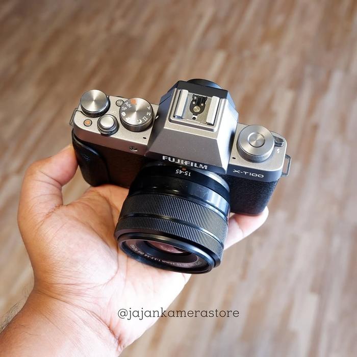 Fujifilm Xt100 Lensa Kit 15-45mm Fullset