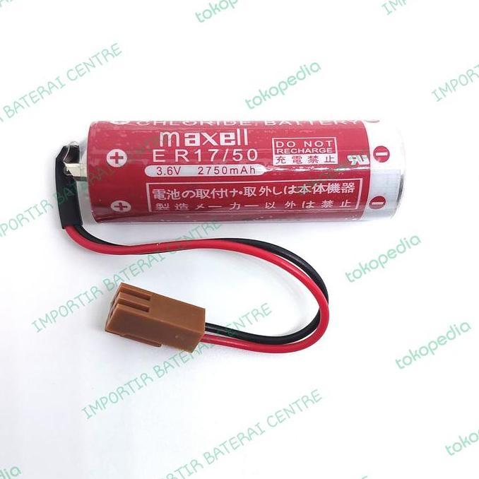 Gambar Baterai Battery Lithium PLC Maxell ER17/50 3,6V 2750mAh ER 17/50 Cable - 1an dari My Elektronik ID undefined Tokopedia