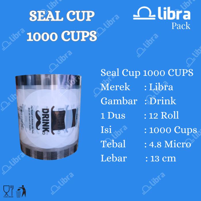 Gambar Seal Cup Plastik Lid Isi 1000 Sealer / Lid Cup Sealer Press Gelas Per Roll - Drink dari Libra Pack undefined Tokopedia
