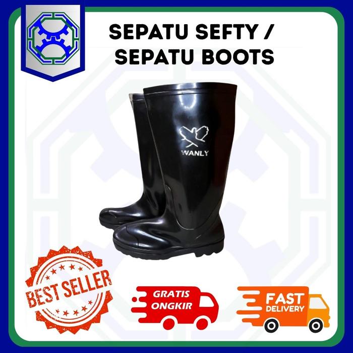 Gambar ptb bali SEPATU BOOT WANLY wilmer - SEPATU SAFETY - SEPATU KARET Hitam - 41 dari PTB ONLINE undefined Tokopedia