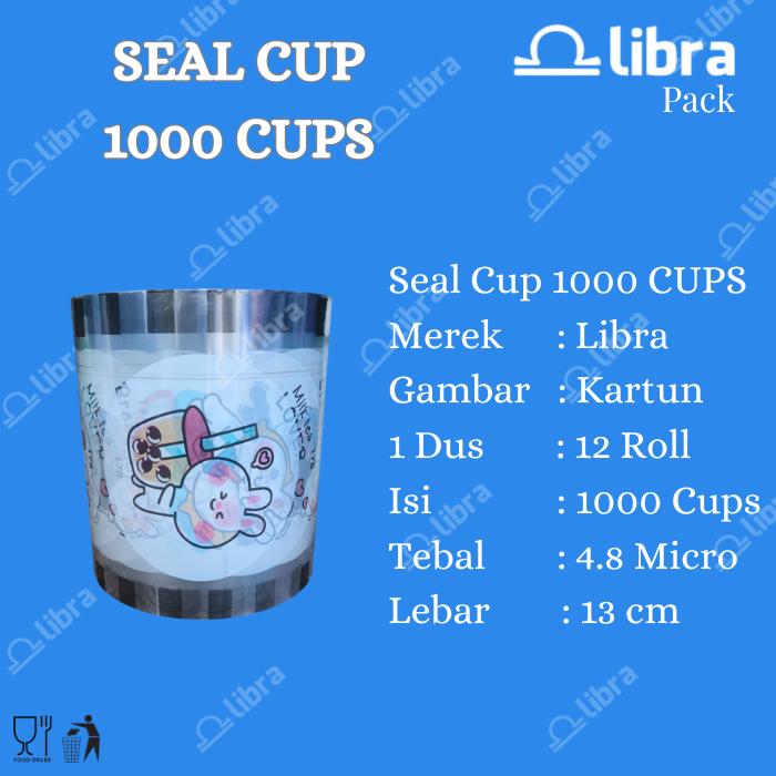 Gambar Seal Cup Plastik Lid Isi 1000 Sealer / Lid Cup Sealer Press Gelas Per Roll - Kartun dari Libra Pack undefined Tokopedia