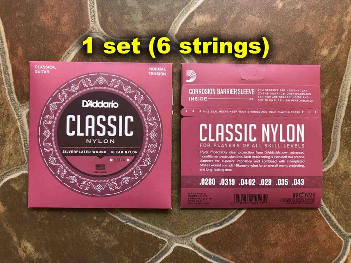 Gambar Satu Set Senar Gitar Nylon Klasik D Addario String Daddario Clear Or Black Classic Guitar Strings Pro Arte Ej27n Ej45 Ej46 Ej49 - EJ27N dari balls pro undefined Tokopedia