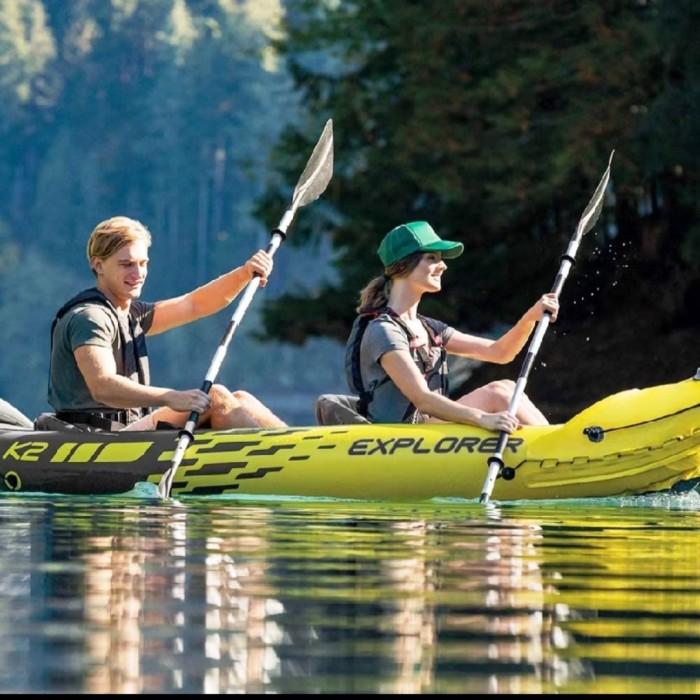 Gambar Dayung Kayak Kano Panjang 2Meter 20cm aman Perahu Kano, Kayak dari Lookhmee Sport undefined Tokopedia