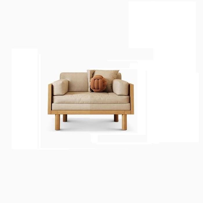 Gambar Sofa Bed Retro Scandavian | Sofa Bed Jati Rotan Minimalis Ruang Tamu | TJ Furniture Jepara - 1 Seater dari TJ Furniture Jepara1 undefined Tokopedia