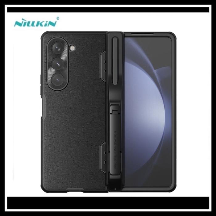 Gambar Samsung Galaxy Z Fold 5 Fold5 5G Case Nillkin Camshield Leather Fold With S Pen Holder original HardCase Casing - BLACK-S-PEN, SAMSUNG ZFOLD 5 dari Markas acc 88 undefined Tokopedia