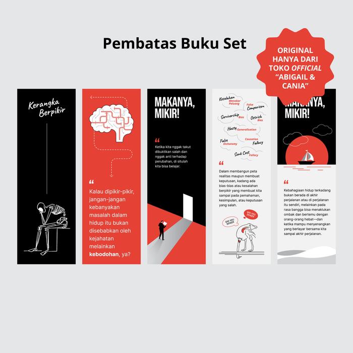Gambar Pembatas Buku Makanya, Mikir! Set dari Abigail Limuria undefined Tokopedia