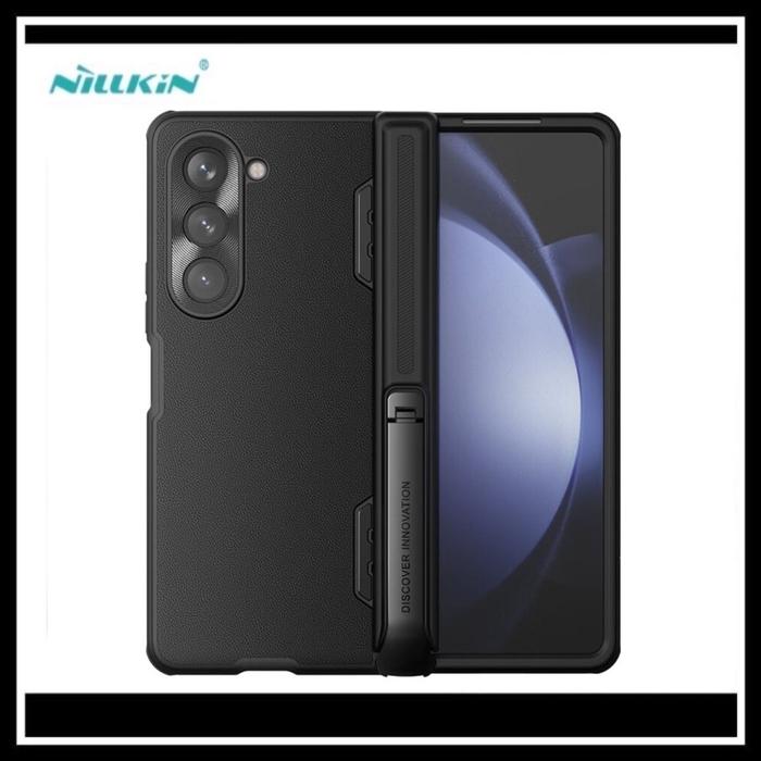 Gambar Samsung Galaxy Z Fold 5 Fold5 5G Nillkin Camshield Leather Fold Bracket With Stand Original Casing Hard Case Cover - BLACK-BRACKET, SAMSUNG ZFOLD 5 dari Case Thebest Kota Administrasi Jakarta Pusat Tokopedia