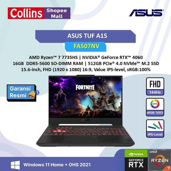 Jual Ready LAPTOP GAMING ASUS TUF A15 RYZEN 7745HS RTX 4060
