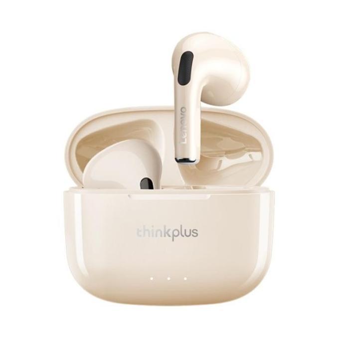 Gambar LENOVO THINKPLUS LP40 Plus TWS Earphone Bluetooth 5.3 Headset Earbuds Ready Stock - BEIGE dari marpuahtokopedia undefined Tokopedia