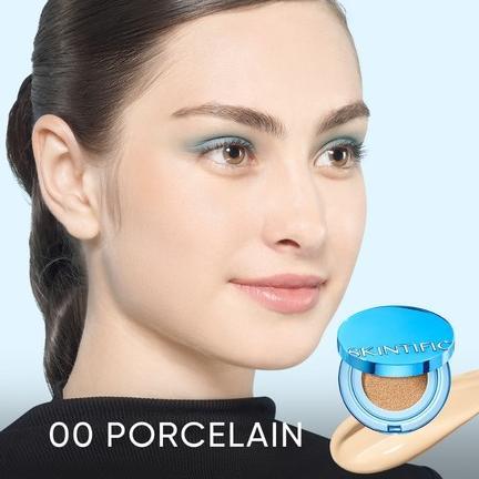 Gambar Cushion Skintific Cushion Biru Skintific Perfect Stay Velvet Matte Cushion 11ml Skintific Bedak BB Cushion Foundation Concealer Bedak - 00 PORCELAIN dari Dazzle Divva undefined Tokopedia