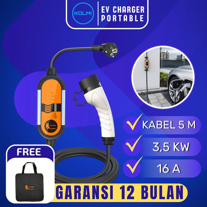 Gambar Feyree Portable Fast EV Charger Type 2 3.5KW 7KW Electric Car Charger - 3.5KW, TYPE 2 dari KOLMI Indonesia undefined Tokopedia