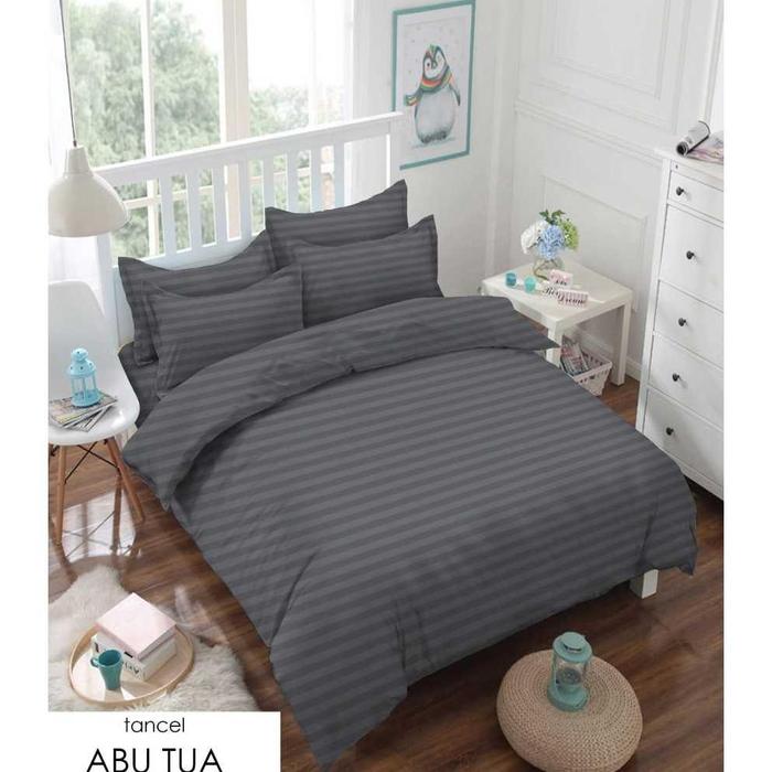 Gambar Sprei Set Tencel - Tinggi 40cm - Ukuran 200x200 - 180x200 - 160x200 - 120x200 - Abu Tua - Set, Sprei 200x200 dari adibaqueen undefined Tokopedia