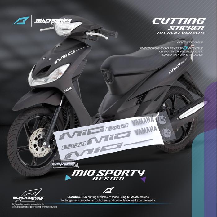 Gambar Cutting Stiker Mio Sporty | Stiker Set Yamaha Mio | Mio - Silver Matte dari Blackseries Official Store undefined Tokopedia