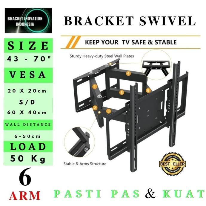 Gambar Braket Bracket Breket Tv Led Uhd 32 40 43 49 50 55 58 60 Inci Nb P5 - IMPORT Up To 70 dari ElectroForce undefined Tokopedia