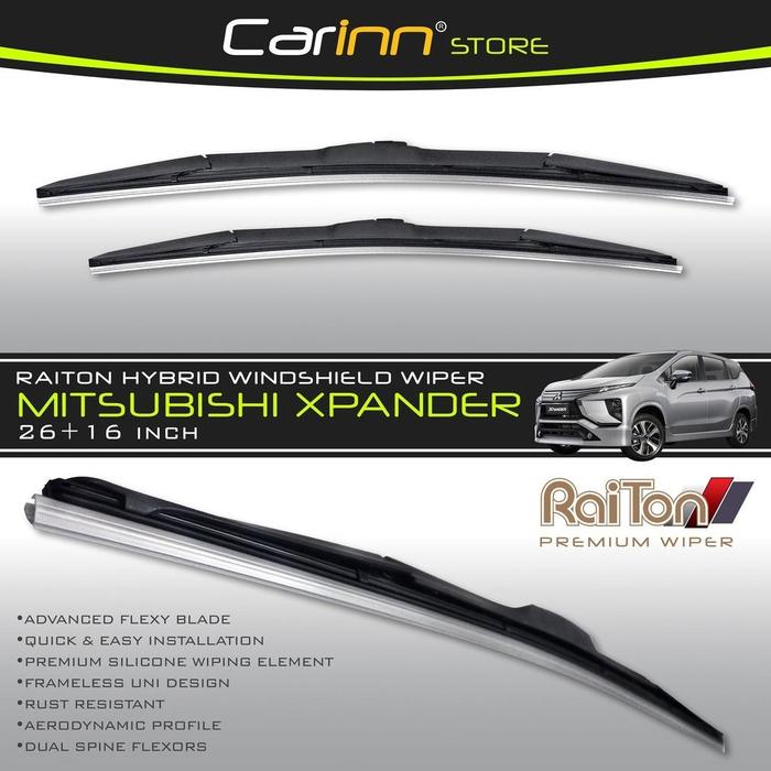 Gambar Raiton Sepasang Wiper Hybrid Kaca Depan Mobil Mitsubishi Xpander 26" & 16" -2 Pcs - Hybrid dari sparepartmobilz undefined Tokopedia