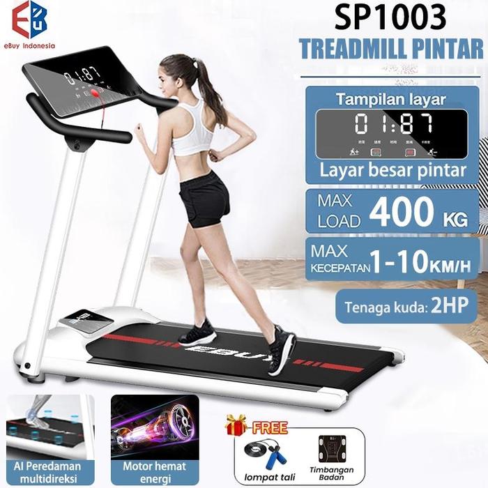 Gambar 【Ebuy】Treadmill Elektrik eBuy Alat Fitness Latihan Gym Equipment Running Machine Multifungsi Tredmil Listrik - Putih+TB dari Toko valentin undefined Tokopedia